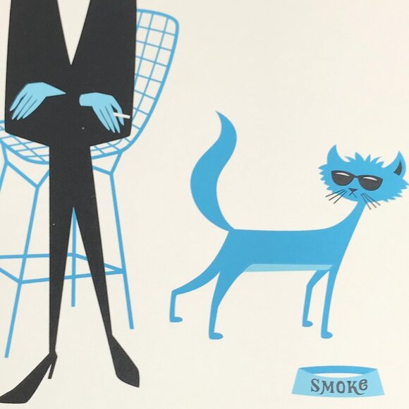 SHAG - Josh Agle 2017 "SMOKE" Bob Dylan Print # 47 of 200 Ltd ED Print - Picture 4 of 10